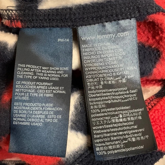 Tommy Hilfiger Tommy Jeans Sport Tech Denim Men's Cozy Rare 1/4 zip Fleece - Picture 11 of 15